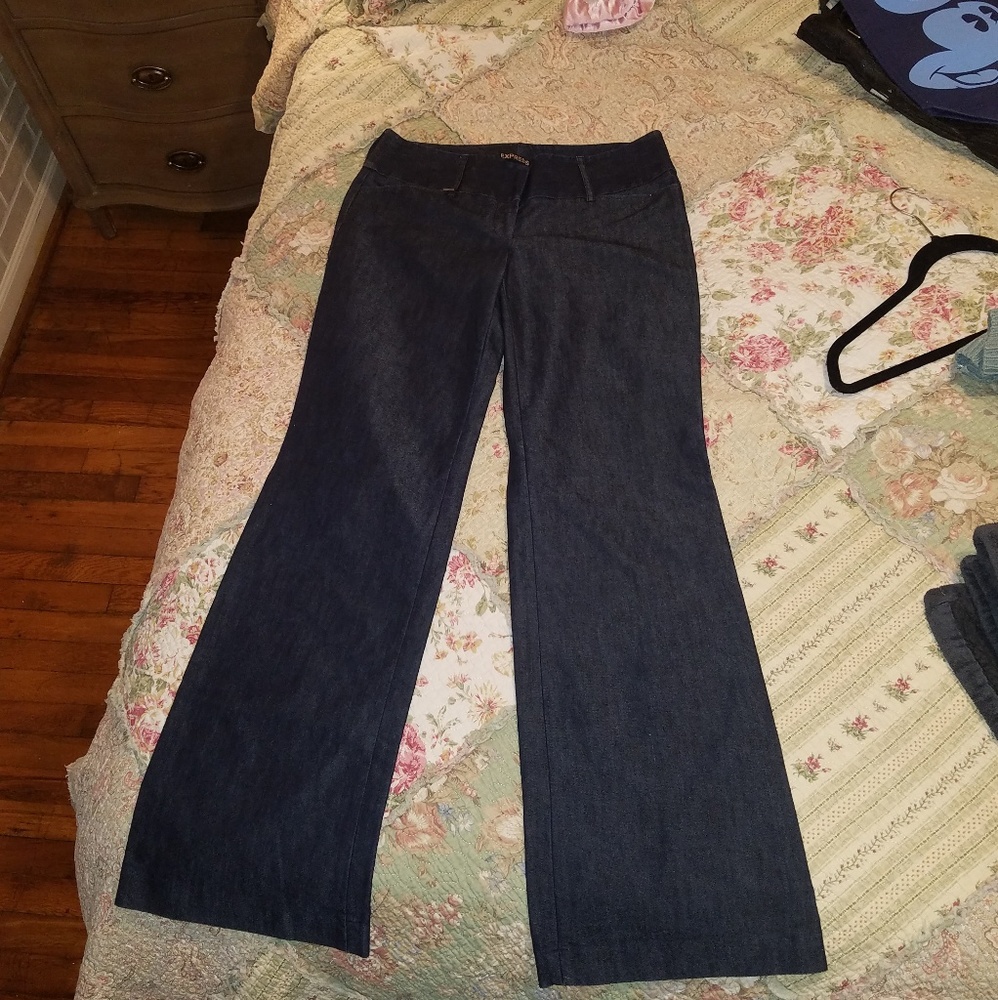 Denim dress pants